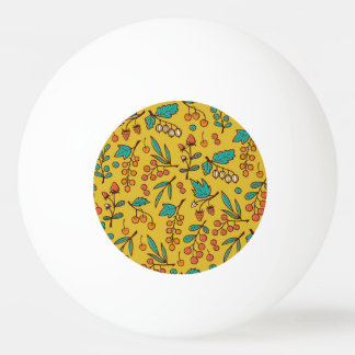 Bolinha De Ping Pong Berries em galhos, padrão natural sem costura.