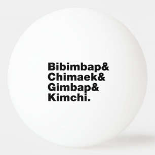 Bolinha De Ping Pong Bibimbap & Chimaek & Gimbap & Kimchi. Comidas Core