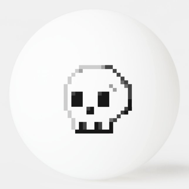 Bolinha De Ping Pong Big Skull pixel art 8 bits Ping Pong Ball (Frente)