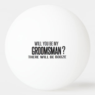 Bolinha De Ping Pong black and white will you be my groomsman? wedding 