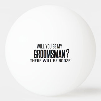 Bolinha De Ping Pong black and white will you be my groomsman? wedding