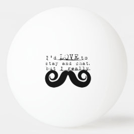 Bolinha De Ping Pong Black Funny Humor I Mustache