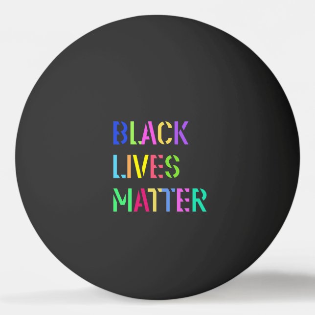 Bolinha De Ping Pong Black Lives Matter Stencil 01 Editável (Frente)