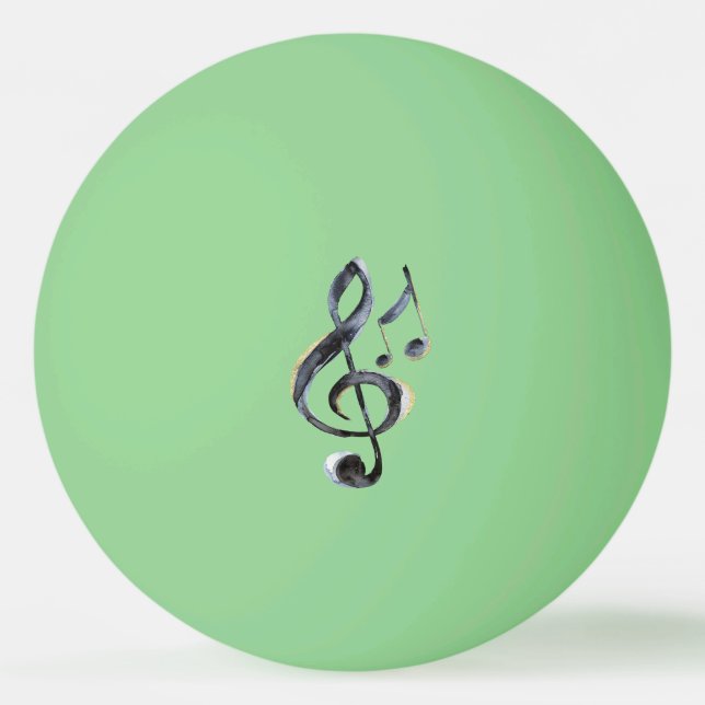 Bolinha De Ping Pong Black Music Notes (Frente)