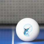 Bolinha De Ping Pong Blue Marlin Jumping out of Ocean<br><div class="desc">Realistic illustration of a beautiful Marlin Fish Ocean Animal jumping out of ocean. Vector Art copyright BluedarkArt TheChameleonArt.</div>