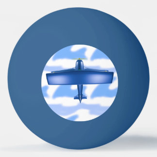 Bolinha De Ping Pong Blue Plane Aviation Sky Blue Clouds Ping Pong Ball