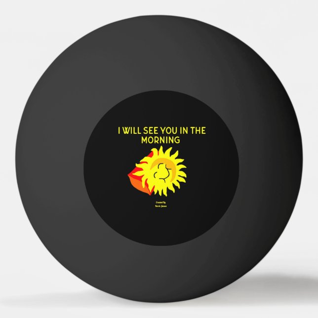 Bolinha De Ping Pong Boa Noite Sun Ping Pong Ball (Frente)