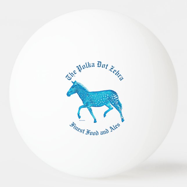 Bolinha De Ping Pong Bolinhas Zebra - Pub - Azul (Frente)
