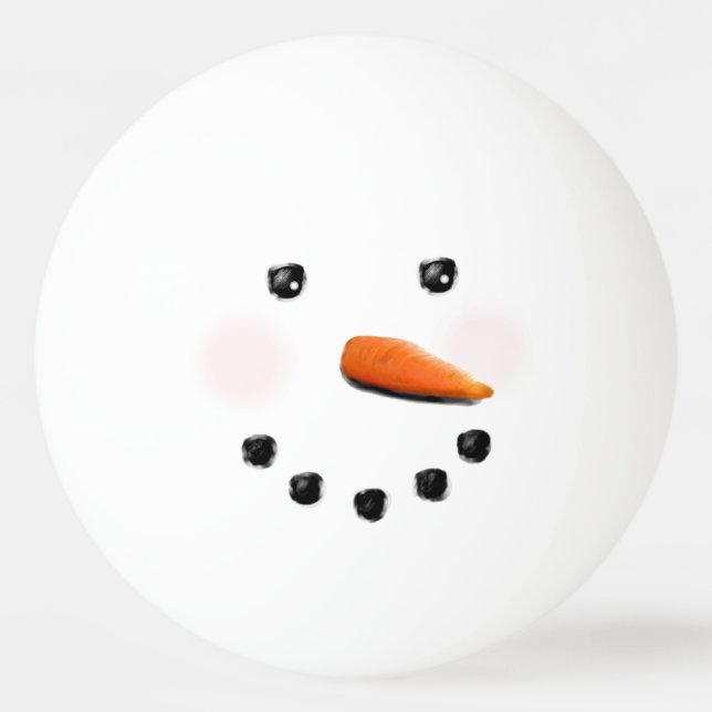 Bolinha De Ping Pong Boneco de Neve de Férias Divertido (Frente)