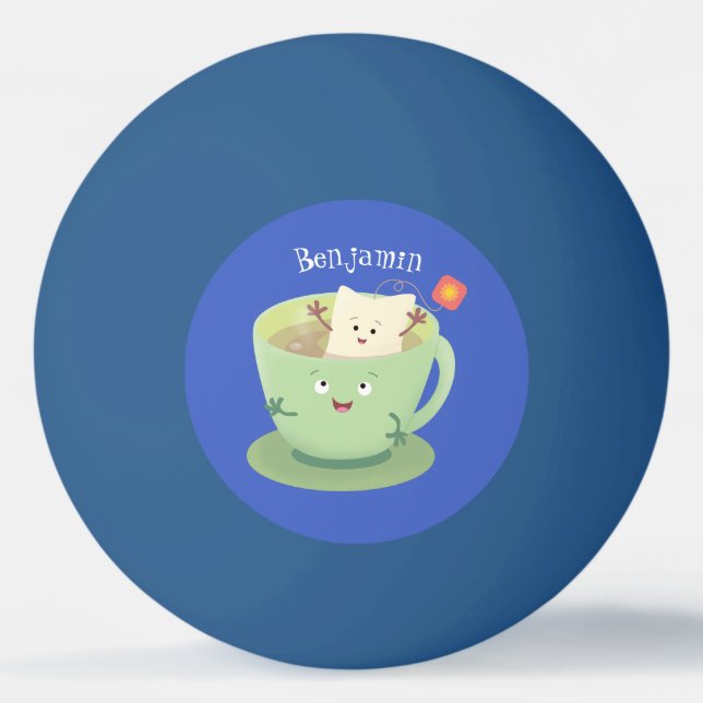 Bolinha De Ping Pong Bonita taça de cartoon humorista (Frente)