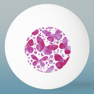 Bolinha De Ping Pong Borboleta Aquarela