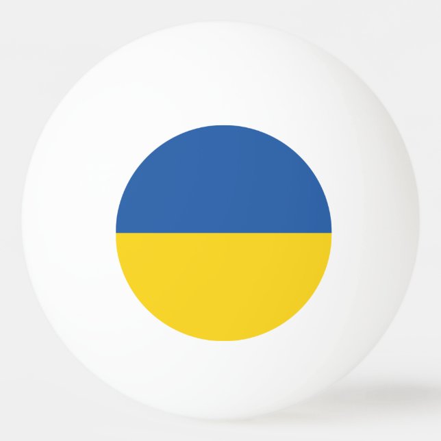 Bolinha De Ping Pong Botão Bandeira da Ucrânia (Frente)