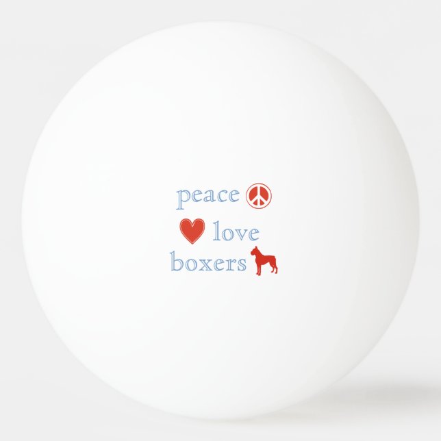Bolinha De Ping Pong Boxers de Amor pela Paz (Frente)