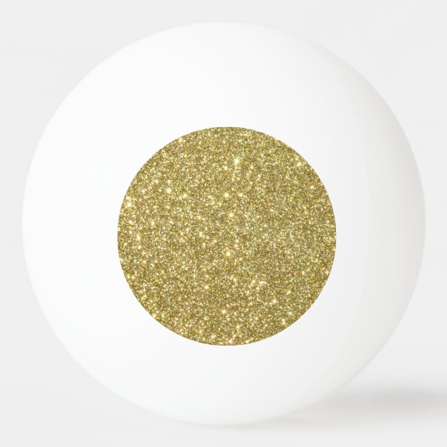 Bolinha De Ping Pong Brilhantes de brilho Dourado (Frente)