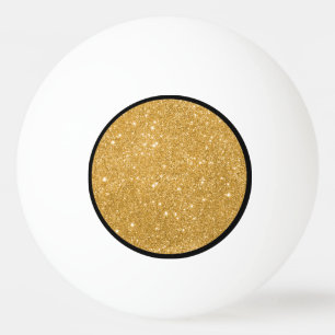 Bolinha De Ping Pong Brilhantes Dourados