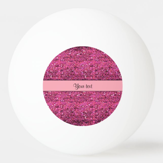 Bolinha De Ping Pong Brilho cor-de-rosa Sparkly (Frente)