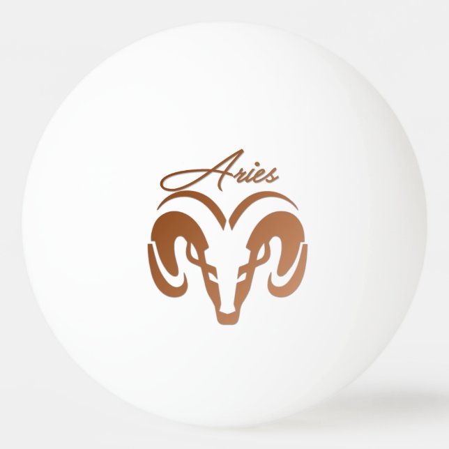 Bolinha De Ping Pong Bronze toca Ram Zodiac (Frente)
