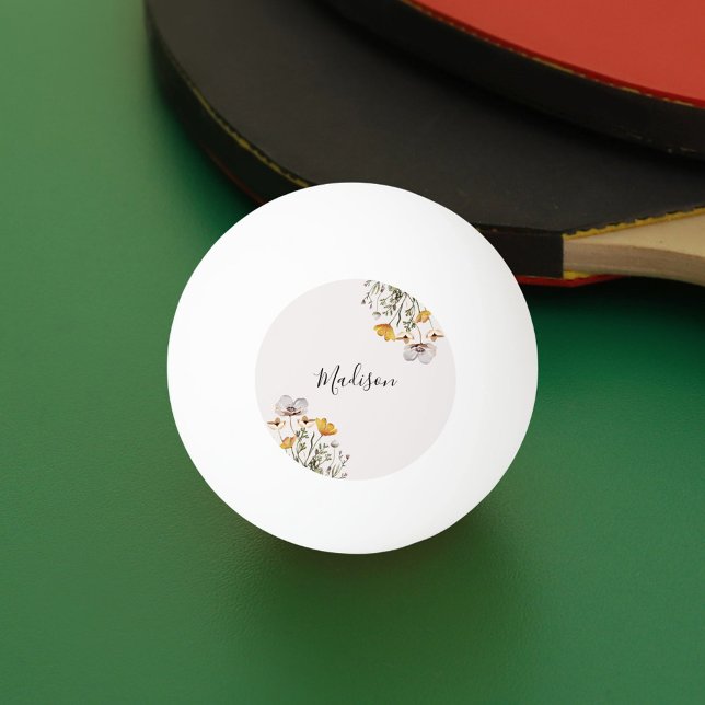 Bolinha De Ping Pong Buquê de Flores Selvagens Personalizado (In situ)