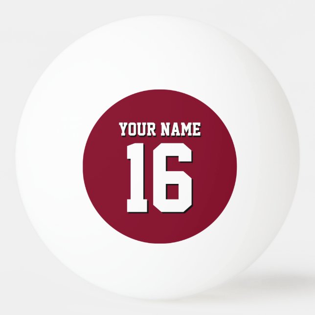 Bolinha De Ping Pong Burgundy Sporty Team Jersey (Frente)