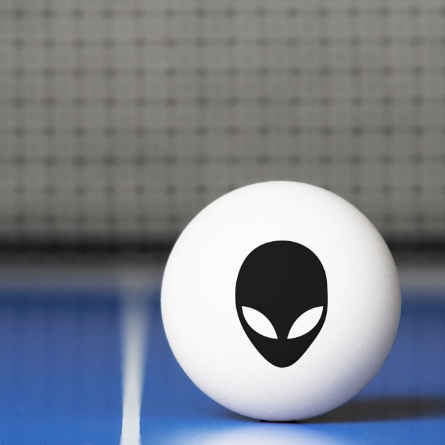 Bolinha De Ping Pong Cabeça de Alien Preto e Branco (Líquido)