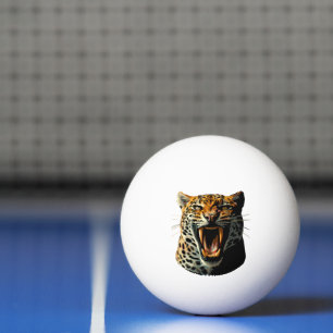 Bolinha De Ping Pong Cabeça de ataque com picos-leopardo