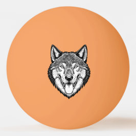 Bolinha De Ping Pong Cabeça de lobo de frente