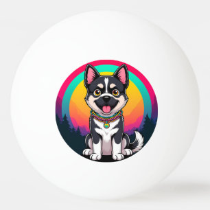 Bolinha De Ping Pong Cachorro de Desenho Animado Divertido