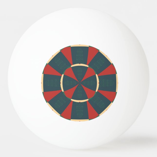 Bolinha De Ping Pong Caleidoscópio mandálico (Frente)