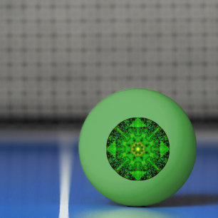 Bolinha De Ping Pong Caleidoscópio Verde Viridescente,