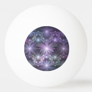 Bolinha De Ping Pong Cama de Flores Arte Fractal Abstrato Brilhante e M
