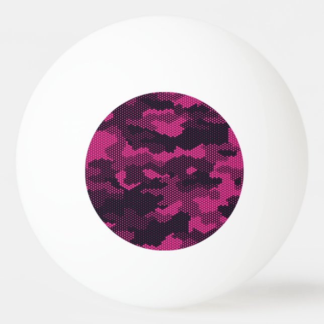 Bolinha De Ping Pong Camouflage hexagonal, fundo de textura militar (Frente)