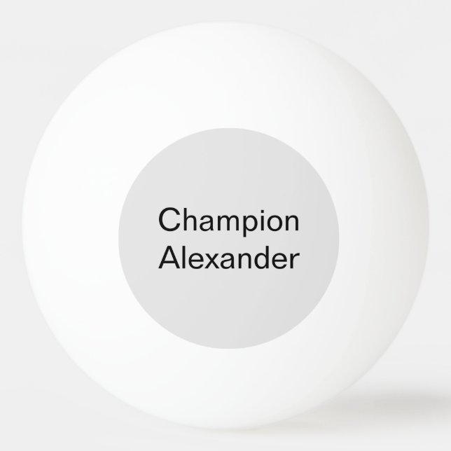 Bolinha De Ping Pong Campeão moderno com nome personalizável (Frente)