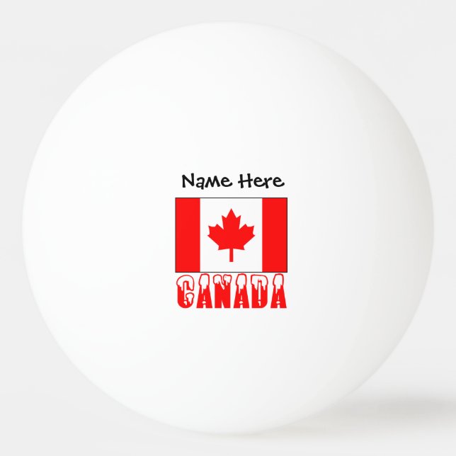 Bolinha De Ping Pong Canadá e canadense personalizados (Frente)