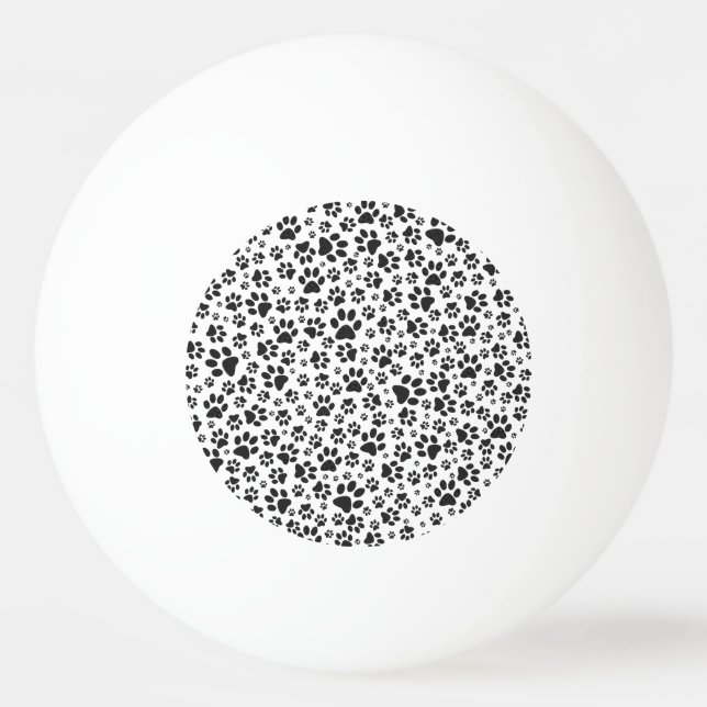 Bolinha De Ping Pong Canais de Cachorro Bolinhas Preta e Branca (Frente)