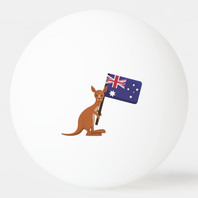 Bolinha De Ping Pong canguru bandeira australia (Frente)