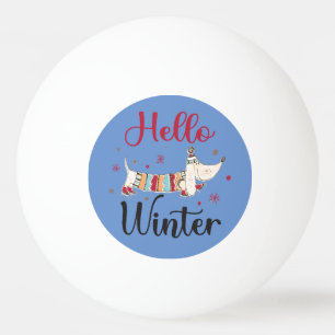 Bolinha De Ping Pong Cão de patinação de gelo bonito