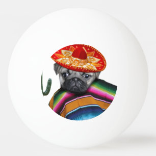 Bolinha De Ping Pong Cão mexicano do Pug