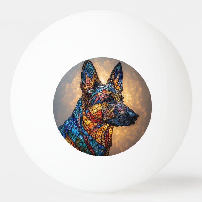 Bolinha De Ping Pong Cão Pastor Alemão (Frente)