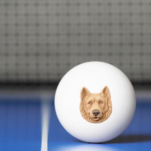 Bolinha De Ping Pong Cão Pastor Belga Inspirado em 3D (Líquido)