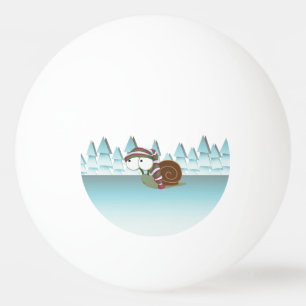 Bolinha De Ping Pong Caracol-de-coleira em Boné adormecido