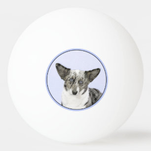 Bolinha De Ping Pong Cardigan Welsh Corgi - Pintura Original para Cacho