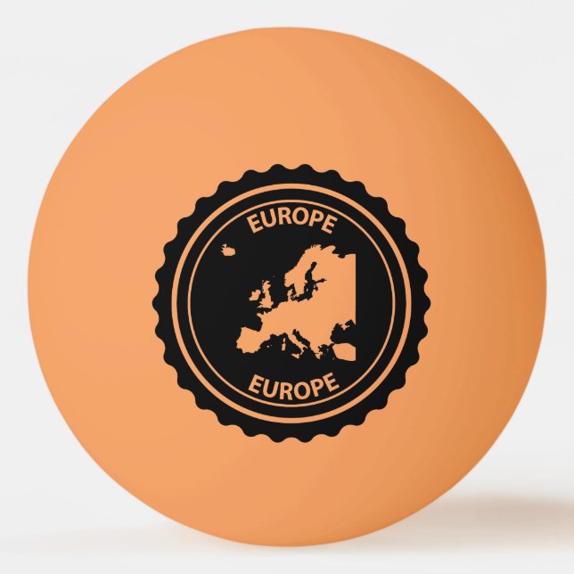 Bolinha De Ping Pong Carimbo de borracha de Europa (Frente)