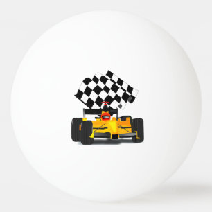 Bolinha De Ping Pong Carro Race Amarelo com Sinalizador Verificado