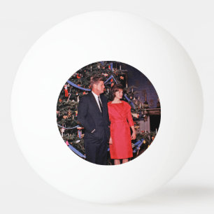 Bolinha De Ping Pong Cartão de Natal do Presidente Americano John Kenne