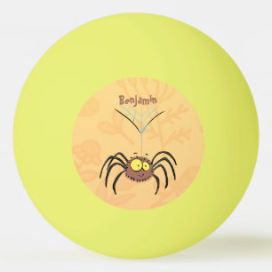 Bolinha De Ping Pong Cartografia engraçada e fofa da aranha