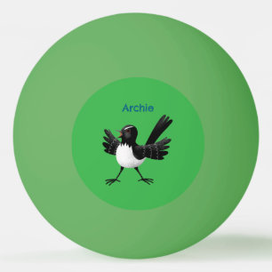 Bolinha De Ping Pong Cartoon australiano Willie Wagtail personalizado