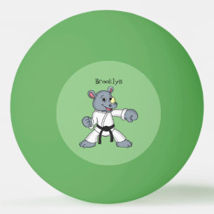 Bolinha De Ping Pong Cartoon bonito rhino kung fu