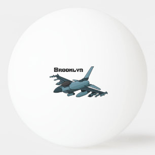 Bolinha De Ping Pong Cartoon de avião de combate militar