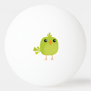 Bolinha De Ping Pong Cartoon de Pássaro Verde