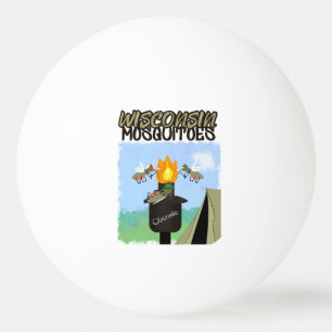 Bolinha De Ping Pong Cartoon de Wisconsin Mosquitos - Camping de Tiki